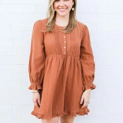 Jodifl Small The Toffee Button Dress