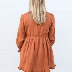 Jodifl Small The Toffee Button Dress