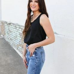 Doe & Rae The Jersey Satin Tank Medium