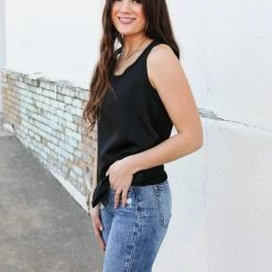 Doe & Rae The Jersey Satin Tank Medium