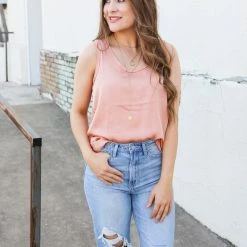 Doe & Rae The Jersey Satin Tank Medium