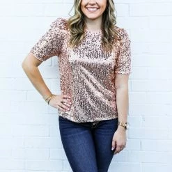 Vine & Love The Shali Sequin Top Small