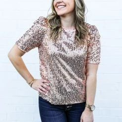 Vine & Love The Shali Sequin Top Small