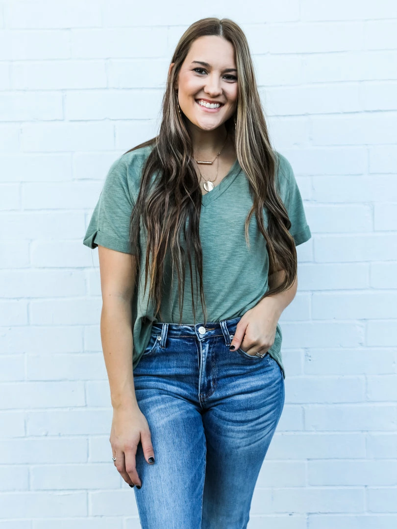 Cozy Co. The Folded Sleeve Top Small 3 Cozy Co. The Folded Sleeve Top Small