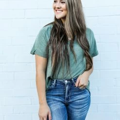 Cozy Co. The Folded Sleeve Top Small