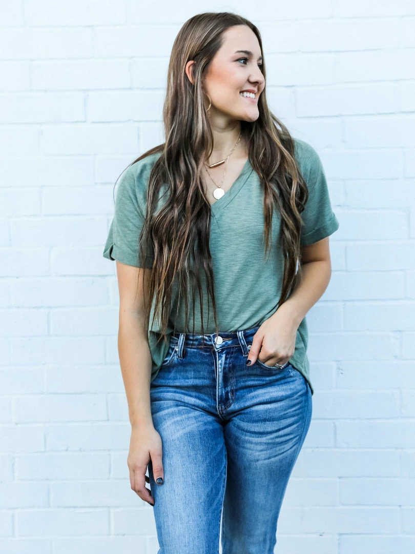 Cozy Co. The Folded Sleeve Top Small 5 Cozy Co. The Folded Sleeve Top Small