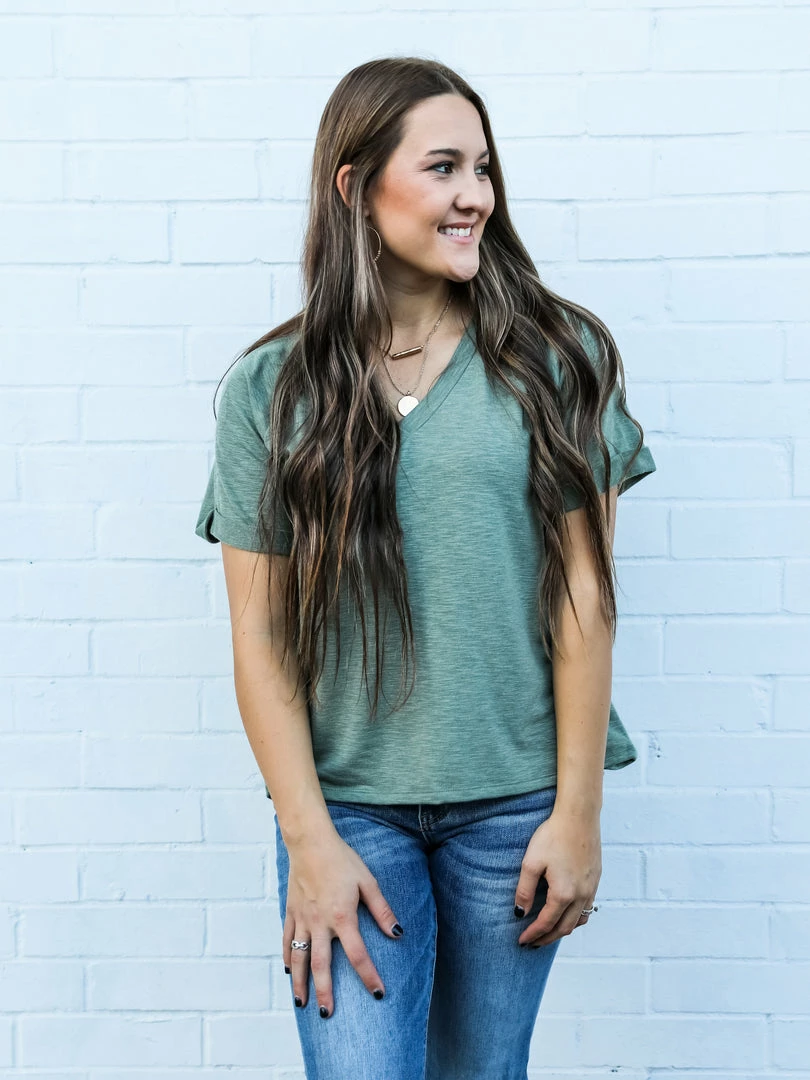 Cozy Co. The Folded Sleeve Top Small 6 Cozy Co. The Folded Sleeve Top Small