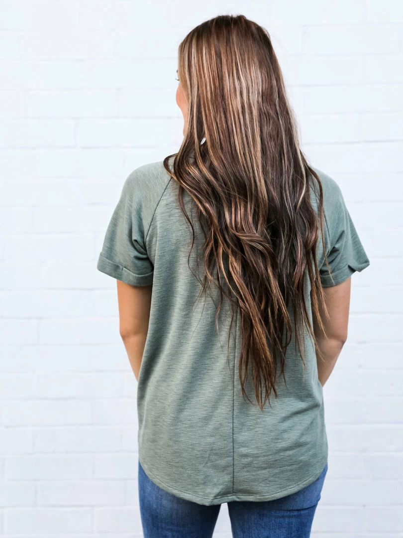 Cozy Co. The Folded Sleeve Top Small 7 Cozy Co. The Folded Sleeve Top Small