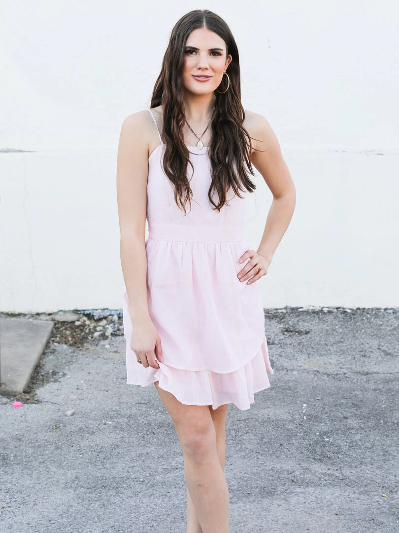 Doe & Rae The Blush Layered Dress Large 6 Doe & Rae The Blush Layered Dress Large