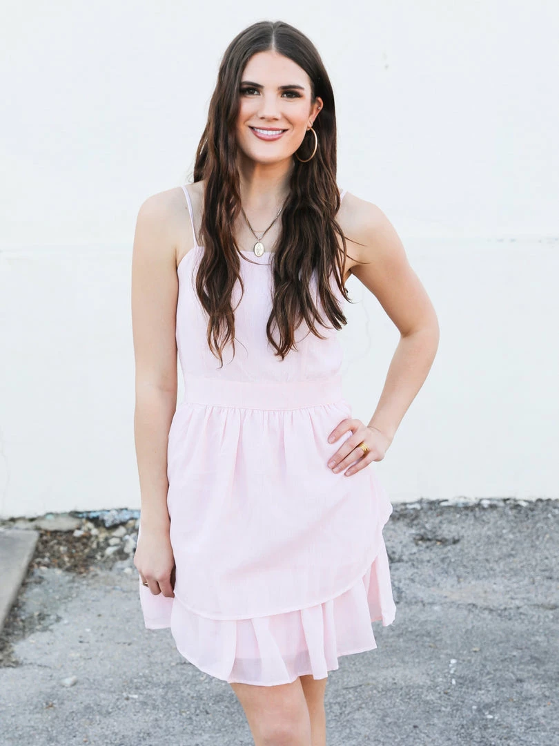 Doe & Rae The Blush Layered Dress Large 8 Doe & Rae The Blush Layered Dress Large