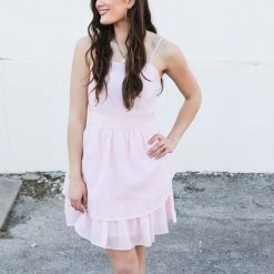 Doe & Rae The Blush Layered Dress Large