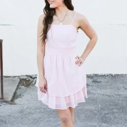 Doe & Rae The Blush Layered Dress Large