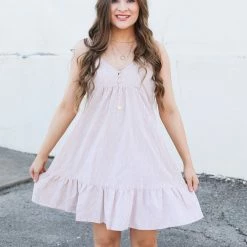Doe & Rae The Blush Babydoll Dress Large