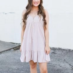 Doe & Rae The Blush Babydoll Dress Large