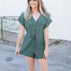 Wishlist Small The Galley Button Romper