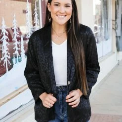 Jodifl The Satin Leopard Blazer