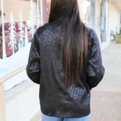 Jodifl The Satin Leopard Blazer