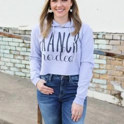 Four B Custom Designs Ranch Rodeo Cropped Hoodie Small