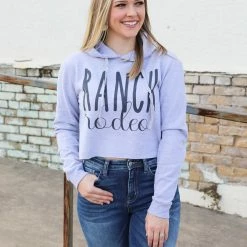 Four B Custom Designs Ranch Rodeo Cropped Hoodie Small