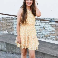 Peach Love California The Sunflower Dress Large