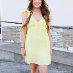 Peach Love California The Ruffle Mini Dress