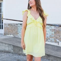 Peach Love California The Ruffle Mini Dress