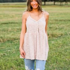 First Love The Carla Button Trim Tank