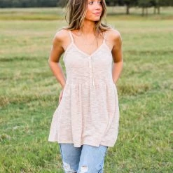 First Love The Carla Button Trim Tank