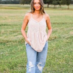 First Love The Carla Button Trim Tank