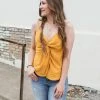 LA MIEL The Tie Front Tank Medium
