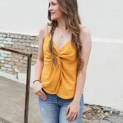 LA MIEL The Tie Front Tank Medium