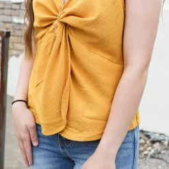 LA MIEL The Tie Front Tank Medium