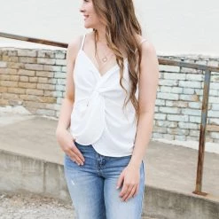 LA MIEL The Tie Front Tank Medium