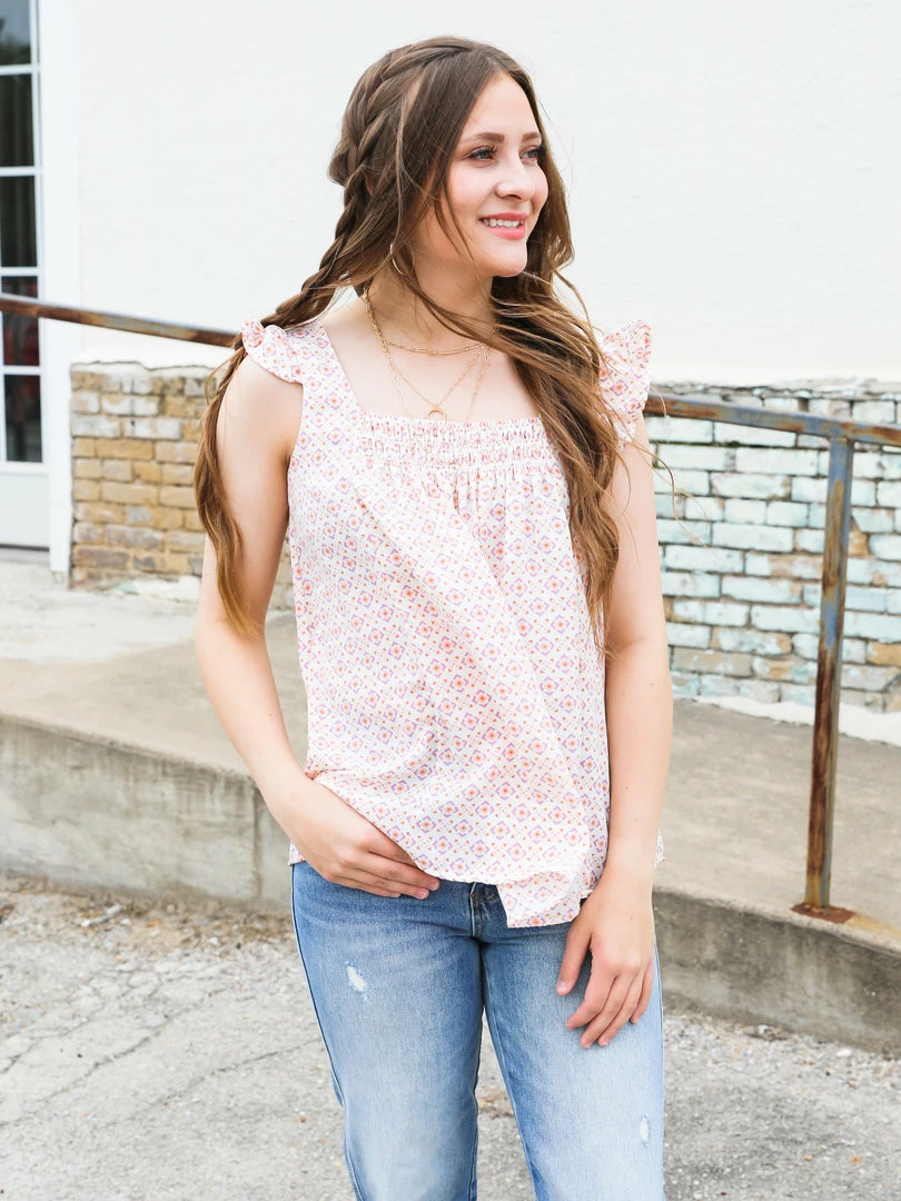 Ces Femme Small The Ruffle Smocked Tank 3 Ces Femme Small The Ruffle Smocked Tank