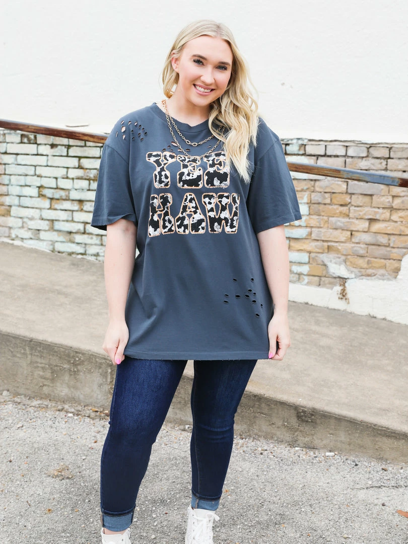 Zutter Graphic Tees & Tanks Yee Haw Oversized Tee 8 Zutter Graphic Tees & Tanks Yee Haw Oversized Tee
