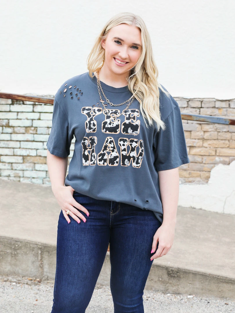 Zutter Graphic Tees & Tanks Yee Haw Oversized Tee 5 Zutter Graphic Tees & Tanks Yee Haw Oversized Tee