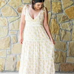 In Loom Small The Tiered Tie Strap Dress