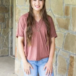 In Loom Small The Washed Henley Top