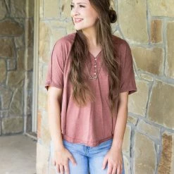 In Loom Small The Washed Henley Top