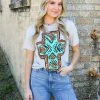 Texas True Threads Graphic Tees & Tanks Callies Aztec Cross Tee 1 Texas True Threads Graphic Tees & Tanks Callies Aztec Cross Tee
