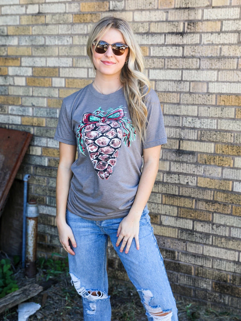 Texas True Threads Graphic Tees & Tanks Callies Pinecone Tee 4 Texas True Threads Graphic Tees & Tanks Callies Pinecone Tee