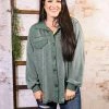 Hailey&Co Long Sleeve Tops The Contrast Shacket