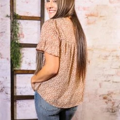 Wishlist The Floral Flutter Sleeve Top Tops