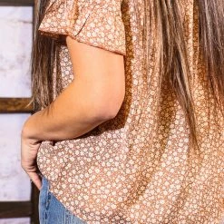 Wishlist The Floral Flutter Sleeve Top Tops