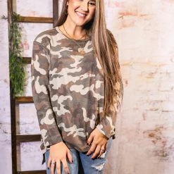 Jodifl The Loose Camo Top