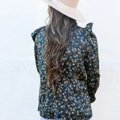 Doe & Rae Puff Sleeve Floral Blouse 8 Doe & Rae Puff Sleeve Floral Blouse