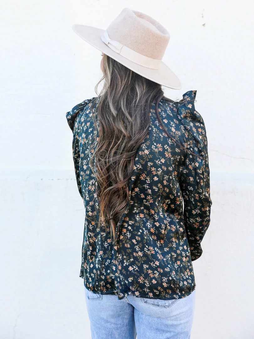 Doe & Rae Puff Sleeve Floral Blouse 5 Doe & Rae Puff Sleeve Floral Blouse