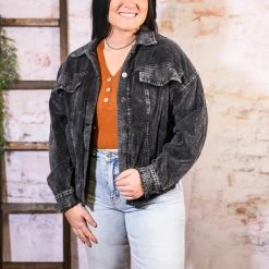 LA MIEL Small The Bri Corduroy Jacket- Black