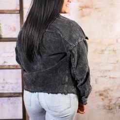 LA MIEL Small The Bri Corduroy Jacket- Black