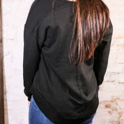 LA MIEL The Megan Black Top Small